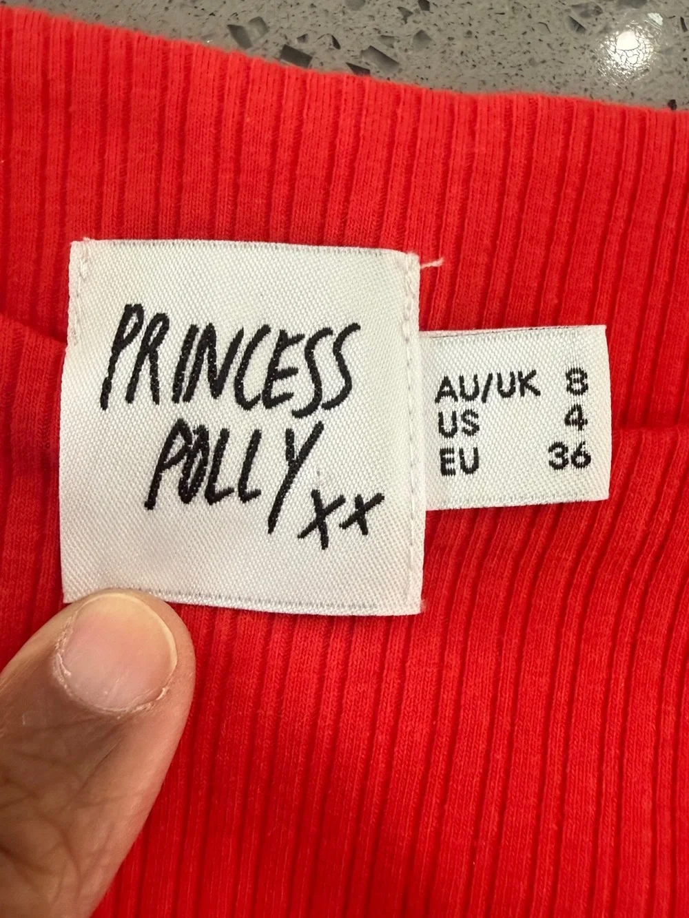 Princess Polly Red Ribbed Tank Top - Picture 5 of 9